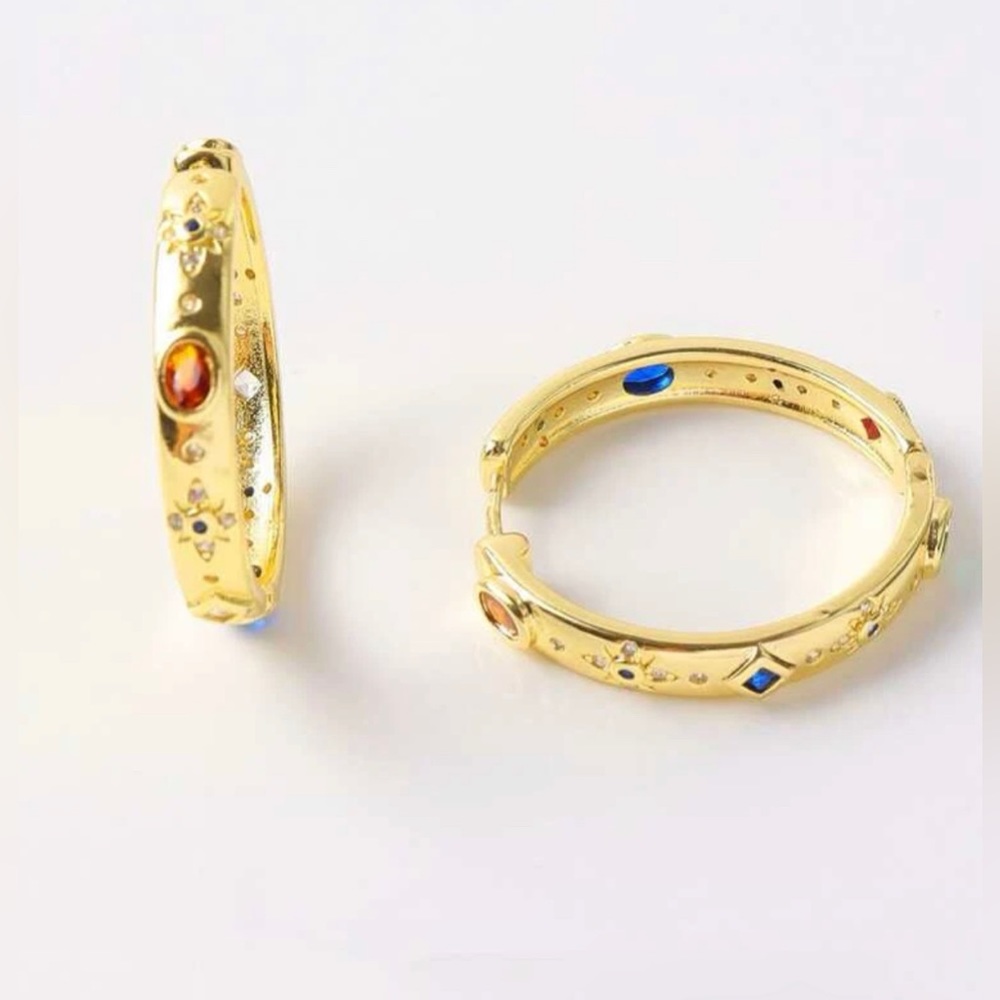 5 for/$25 Rhinestone hoop earring